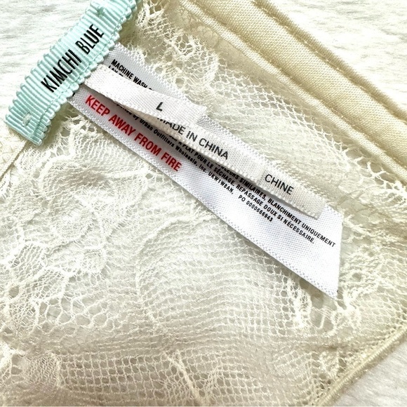 Kimchi Blue Urban Outfitters Yellow Cream Lace Bandeau L - Picture 9 of 11